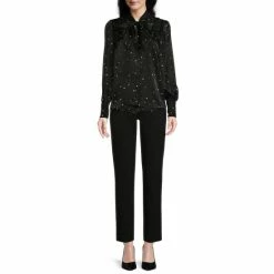 Coupon ⭐ Investments Twilight Night Long Sleeve Tie Y-Neck Button Front Top 🤩 -Investments Shop unnamed file 1025