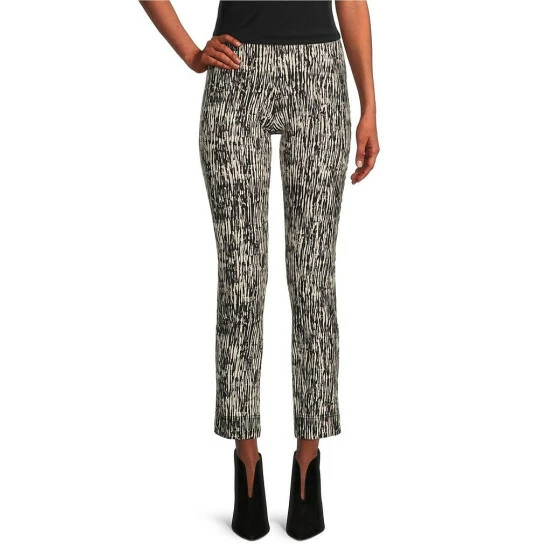 Outlet π Slim Factor By Investments Textured Print Ponte Knit No Waist Slim Ankle Pants Black Texture π 1 Outlet π Slim Factor By Investments Textured Print Ponte Knit No Waist Slim Ankle Pants Black Texture π