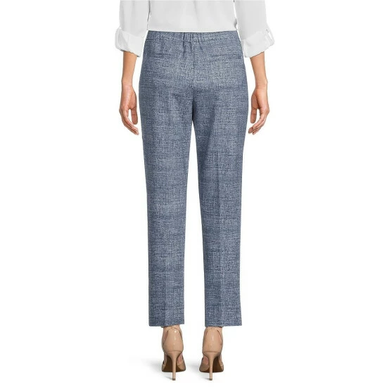 Flash Sale 🧨 Investments Signature Ponte Blue White Crosshatch Print Knit Pull-On Ankle Pants Blue/white Crosshatch ❤️ 2 Flash Sale 🧨 Investments Signature Ponte Blue White Crosshatch Print Knit Pull-On Ankle Pants Blue/white Crosshatch ❤️ - Image 2