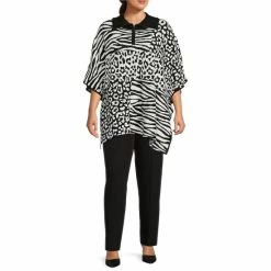 Best deal ๐ Investments Plus Size Animal Block Print Zip Point Collar Elbow Sleeve Sweater Poncho ๐งจ 5 Best deal ๐ Investments Plus Size Animal Block Print Zip Point Collar Elbow Sleeve Sweater Poncho ๐งจ -Investments Shop unnamed file 1076