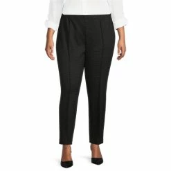 Best reviews of ⭐ Investments Plus Size Signature Ponte Black/White Dot Print Knit Pull-On Ankle Pants ✨