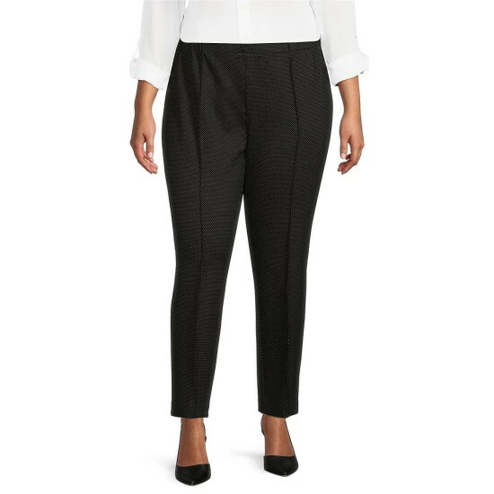 Best reviews of ⭐ Investments Plus Size Signature Ponte Black/White Dot Print Knit Pull-On Ankle Pants ✨ 1 Best reviews of ⭐ Investments Plus Size Signature Ponte Black/White Dot Print Knit Pull-On Ankle Pants ✨