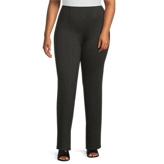 Best deal ๐ Slim Factor By Investments Plus Size ๐ฉ Woman Ponte Knit No Waist Slim Straight Pants Dark Heather Grey ๐ฅฐ 1 Best deal ๐ Slim Factor By Investments Plus Size ๐ฉ Woman Ponte Knit No Waist Slim Straight Pants Dark Heather Grey ๐ฅฐ
