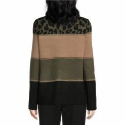 Best Sale 🎉 Investments Animal Print Long Sleeve Funnel Mock Neck Sweater Olive Animal Block 🛒 -Investments Shop unnamed file 1099