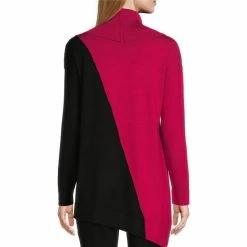 Cheap 🔔 Slim Factor By Investments Color Blocked Cowl Neck Long Sleeve Sweater Red/black ✨ -Investments Shop unnamed file 1105
