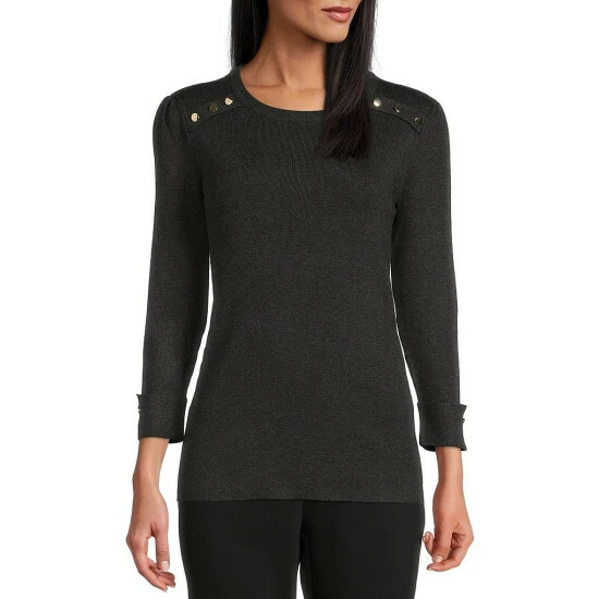 Budget โ Investments Petite Size Crew Neck 3/4 Sleeve Button Detailed Top Avocado ๐ 11 Budget โ Investments Petite Size Crew Neck 3/4 Sleeve Button Detailed Top Avocado ๐ - Image 11