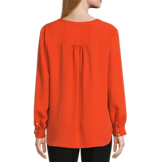 Flash Sale ๐ Investments Woven Long Sleeve Y-Neck Button Front Top Hot Spot ๐ 2 Flash Sale ๐ Investments Woven Long Sleeve Y-Neck Button Front Top Hot Spot ๐ - Image 2