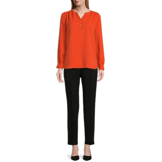 Flash Sale ๐ Investments Woven Long Sleeve Y-Neck Button Front Top Hot Spot ๐ 3 Flash Sale ๐ Investments Woven Long Sleeve Y-Neck Button Front Top Hot Spot ๐ - Image 3