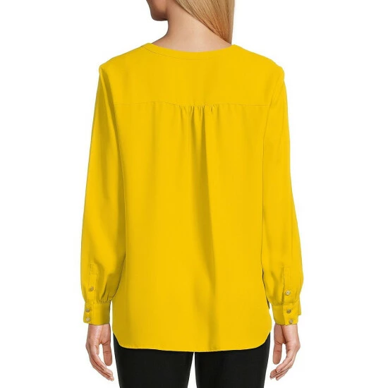 Flash Sale ๐ Investments Woven Long Sleeve Y-Neck Button Front Top Hot Spot ๐ 8 Flash Sale ๐ Investments Woven Long Sleeve Y-Neck Button Front Top Hot Spot ๐ - Image 8