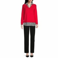 Promo 😀 Investments Animal Print Long Sleeve V-Neck Layered Twofer Top Grey Heather 🛒 -Investments Shop unnamed file 1173