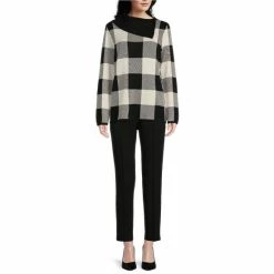 Brand new ๐ Investments Check Print Long Sleeve Envelope Neck Sweater Black Toreador Check ๐ฅฐ 11 Brand new ๐ Investments Check Print Long Sleeve Envelope Neck Sweater Black Toreador Check ๐ฅฐ -Investments Shop unnamed file 1185