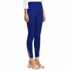 Budget 🔥 Slim Factor By Investments Silver Ring Hem Pull-On Ankle Leggings Royal Blue ⌛ -Investments Shop unnamed file 1197