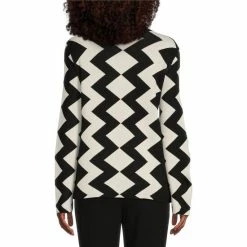 Discount ⌛ Investments Chevron Stripe Print Long Sleeve Funnel Mock Neck Sweater Black/jolly Green Chevron 🎁 -Investments Shop unnamed file 1245