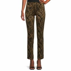 Promo 😍 Slim Factor By Investments Zebra Print No Waist Side Slit Hem Coordinating Ankle Pants Zebra Peaks 🎉