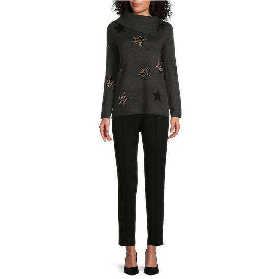 Brand new 😍 Investments Star Print Long Sleeve Envelope Neck Sweater Neutral Stars 💯 6 Brand new 😍 Investments Star Print Long Sleeve Envelope Neck Sweater Neutral Stars 💯 - Image 6