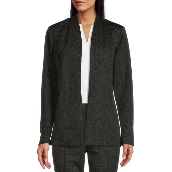 Budget 🥰 Investments Signature Ponte Long Sleeve Black White Crosshatch Open Front Coordinating Jacket Black/white Crosshatch ⌛ 1 Budget 🥰 Investments Signature Ponte Long Sleeve Black White Crosshatch Open Front Coordinating Jacket Black/white Crosshatch ⌛