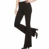 Cheap ✔️ Slim Factor By Investments Ponte Knit Classic Waist Flare Leg Pants Black 🎁