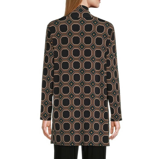 Best deal 🥰 Investments Soft Separates Long Sleeve Hexagon Geo Print Open Front Statement Jacket ✨ 2 Best deal 🥰 Investments Soft Separates Long Sleeve Hexagon Geo Print Open Front Statement Jacket ✨ - Image 2