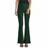 Hot Sale 😉 Slim Factor By Investments Check Print Ponte Knit Flare Leg Flat Front Pants Green Check 💯