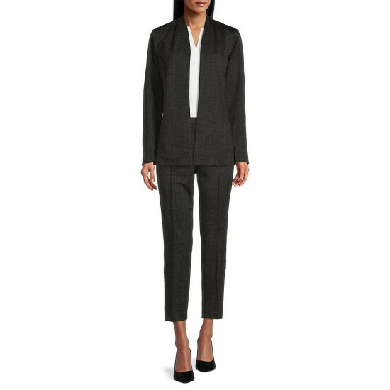 Cheapest โ๏ธ Investments Petite Size Signature Ponte Long Sleeve Black White Crosshatch Print Open Front Coordinating Jacket Black/white Crosshatch ๐ 3 Cheapest โ๏ธ Investments Petite Size Signature Ponte Long Sleeve Black White Crosshatch Print Open Front Coordinating Jacket Black/white Crosshatch ๐ - Image 3