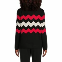 Flash Sale 🌟 Investments Stripe Print Long Sleeve Envelope Neck Sweater Black Stripe 🔥 -Investments Shop unnamed file 1449