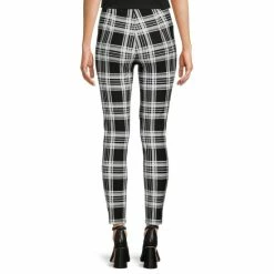Hot Sale ❤️ Slim Factor By Investments No Waist Plaid Print Stretch Leggings Red Plaid 👍 -Investments Shop unnamed file 149