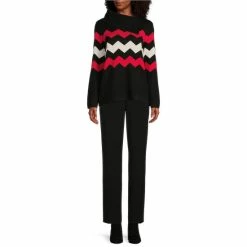 Coupon 😀 Investments Petite Size Striped Print Long Sleeve Envelope Neck Sweater Black Stripe 🔥 -Investments Shop unnamed file 1499