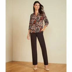 Top 10 🧨 Investments Caroline Signature V-Neck 3/4 Sleeve Dotted Movements Print Movements Button Front Top 👍 -Investments Shop unnamed file 1542