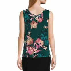 Brand new 🎁 Investments Petite Size Soft Separates Watercolor Floral Print Reversible Scoop To Crew Neck Sleeveless Top 😉 -Investments Shop unnamed file 1547