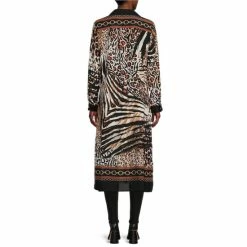 Wholesale 😀 Slim Factor By Investments Animal Print Collage Point Collar 3/4 Roll-Tab Sleeve Button Front Side Slit Duster Top Animal Collage ⭐ -Investments Shop unnamed file 1557