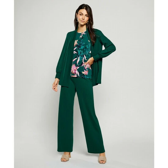 Hot Sale 🎉 Investments Soft Separates Ribbed Knit Pull-On Straight Leg Coordinating Pants Botanical Garden 🎉 4 Hot Sale 🎉 Investments Soft Separates Ribbed Knit Pull-On Straight Leg Coordinating Pants Botanical Garden 🎉 - Image 4