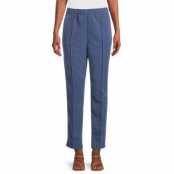 Best Pirce ✔️ Investments Petite Size Ankle Straight Leg Pull-On Pants Black ✔️