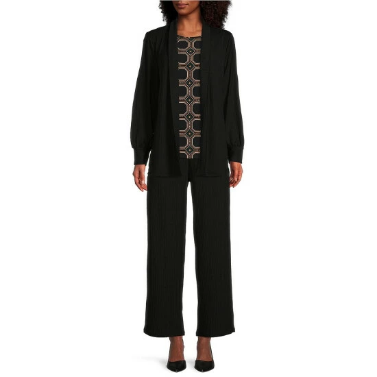 Hot Sale 🎉 Investments Soft Separates Ribbed Knit Pull-On Straight Leg Coordinating Pants Botanical Garden 🎉 8 Hot Sale 🎉 Investments Soft Separates Ribbed Knit Pull-On Straight Leg Coordinating Pants Botanical Garden 🎉 - Image 8