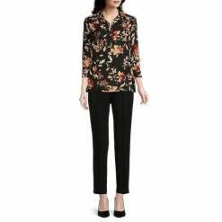 Cheap ⭐ Investments Woven Rust Autumn Floral Print Y-Neck 3/4 Sleeve Flounce Hem Top 🤩 5 Cheap ⭐ Investments Woven Rust Autumn Floral Print Y-Neck 3/4 Sleeve Flounce Hem Top 🤩 -Investments Shop unnamed file 1682