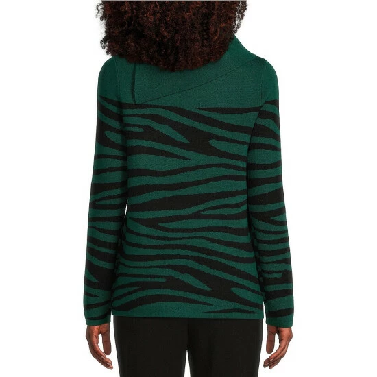 Best deal ๐ฏ Investments Petite Size Zebra Print Long Sleeve Envelope Neck Sweater Granita Zebra ๐ 2 Best deal ๐ฏ Investments Petite Size Zebra Print Long Sleeve Envelope Neck Sweater Granita Zebra ๐ - Image 2