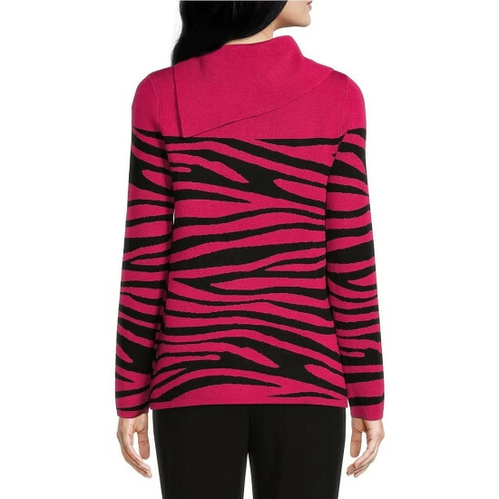 Best deal ๐ฏ Investments Petite Size Zebra Print Long Sleeve Envelope Neck Sweater Granita Zebra ๐ 5 Best deal ๐ฏ Investments Petite Size Zebra Print Long Sleeve Envelope Neck Sweater Granita Zebra ๐ - Image 5