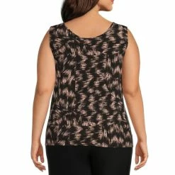 Cheapest 💯 Investments Plus Size Soft Separates Blocked Etchings Print Reversible Scoop To Crew Neck Sleeveless Top 😀 -Investments Shop unnamed file 1723