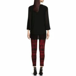 Top 10 😀 Slim Factor By Investments 3/4 Pleated Chiffon Sleeve Crew Neck Button Front Blouse Black ✨ -Investments Shop unnamed file 1740