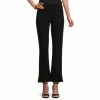 Best Sale 🎁 Slim Factor By Investments Wide Cuff Zipper Detail Ankle Pants Black ✔️