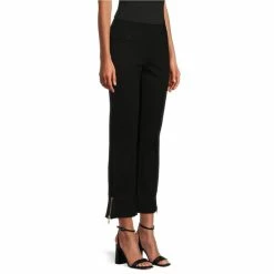 Best Sale 🎁 Slim Factor By Investments Wide Cuff Zipper Detail Ankle Pants Black ✔️ -Investments Shop unnamed file 1744
