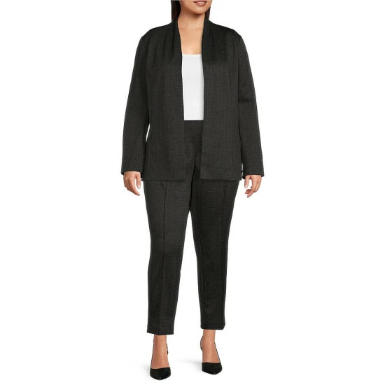 Discount ๐ Investments Plus Size Signature Ponte Long Sleeve Black White Crosshatch Open Front Jacket Black/white Crosshatch ๐คฉ 3 Discount ๐ Investments Plus Size Signature Ponte Long Sleeve Black White Crosshatch Open Front Jacket Black/white Crosshatch ๐คฉ - Image 3