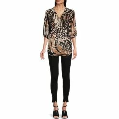 Best Sale ๐ Slim Factor By Investments Animal Print 3/4 Puff Sleeve Chain Lace-Up V-Neck Blouse Animal Collage โค๏ธ 6 Best Sale ๐ Slim Factor By Investments Animal Print 3/4 Puff Sleeve Chain Lace-Up V-Neck Blouse Animal Collage โค๏ธ -Investments Shop unnamed file 1762