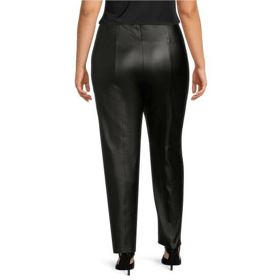 Promo 🌟 Slim Factor By Investments Plus Size No Waist 🧥 Coated Ponte Slim Straight Pants Mole 🎉 2 Promo 🌟 Slim Factor By Investments Plus Size No Waist 🧥 Coated Ponte Slim Straight Pants Mole 🎉 - Image 2