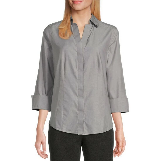 Top 10 ๐คฉ Investments Taylor Gold Label Non-Iron Y-Neck 3/4 Flip Cuff Sleeve Button Front ๐ Shirt Silver ๐ฏ 1 Top 10 ๐คฉ Investments Taylor Gold Label Non-Iron Y-Neck 3/4 Flip Cuff Sleeve Button Front ๐ Shirt Silver ๐ฏ