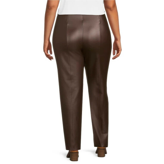 Promo 🌟 Slim Factor By Investments Plus Size No Waist 🧥 Coated Ponte Slim Straight Pants Mole 🎉 5 Promo 🌟 Slim Factor By Investments Plus Size No Waist 🧥 Coated Ponte Slim Straight Pants Mole 🎉 - Image 5