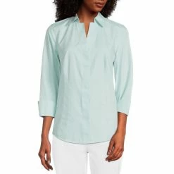 Best deal 😉 Investments Petite Size Taylor Gold Label Non Iron Point Collar 3/4 Sleeve Button Front 👚 Shirt Pale Pansy 💯 -Investments Shop unnamed file 1859