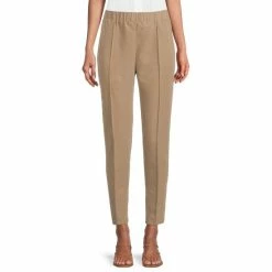 Coupon 🤩 Investments Modal Straight Leg Pull-On Coordinating Ankle Pants Earth Red 😉 -Investments Shop unnamed file 1908