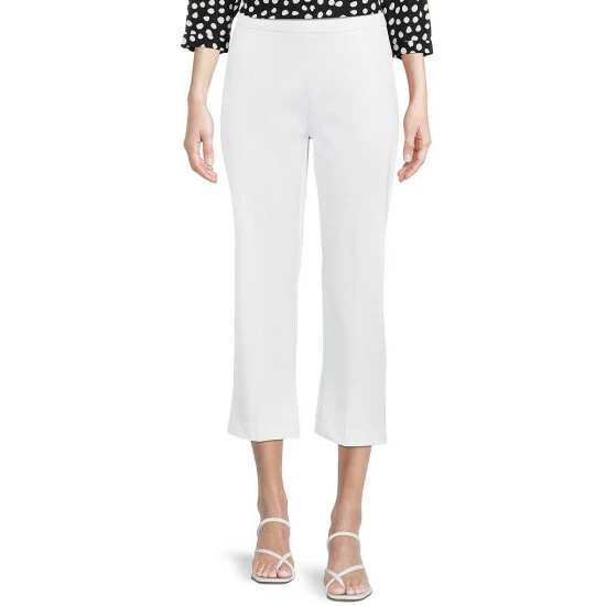 Promo 🥰 Investments Petite Size The 5TH AVE Fit Comfort Stretch Crop Flare Leg Pants White ✔️ 4 Promo 🥰 Investments Petite Size The 5TH AVE Fit Comfort Stretch Crop Flare Leg Pants White ✔️ - Image 4