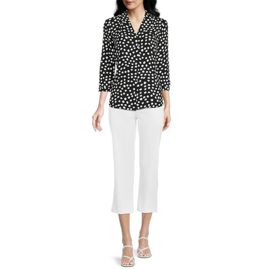 Promo 🥰 Investments Petite Size The 5TH AVE Fit Comfort Stretch Crop Flare Leg Pants White ✔️ 6 Promo 🥰 Investments Petite Size The 5TH AVE Fit Comfort Stretch Crop Flare Leg Pants White ✔️ - Image 6