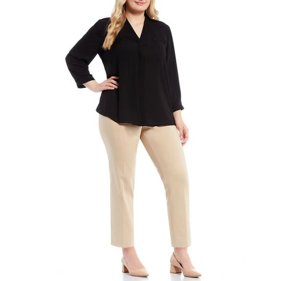 Best reviews of โจ Investments Plus Size Caroline Signature V-Neck 3/4 Sleeve Button Front Top Silver Lake Blue ๐ 6 Best reviews of โจ Investments Plus Size Caroline Signature V-Neck 3/4 Sleeve Button Front Top Silver Lake Blue ๐ - Image 6